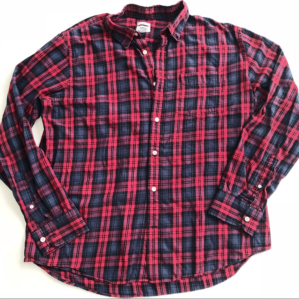 Old Navy Plaid Button Down Top - Picture 2 of 4